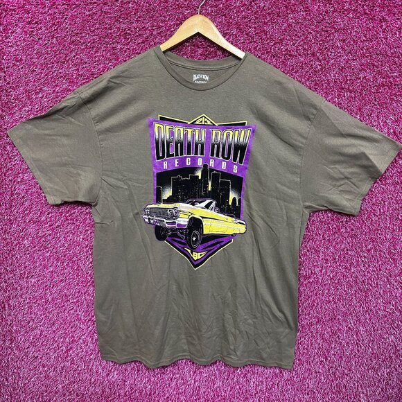 Death Row Records Hip Hop Tan Tshirt size 2X - Picture 1 of 4